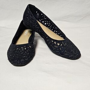 Alex Marie Black Lace Flats